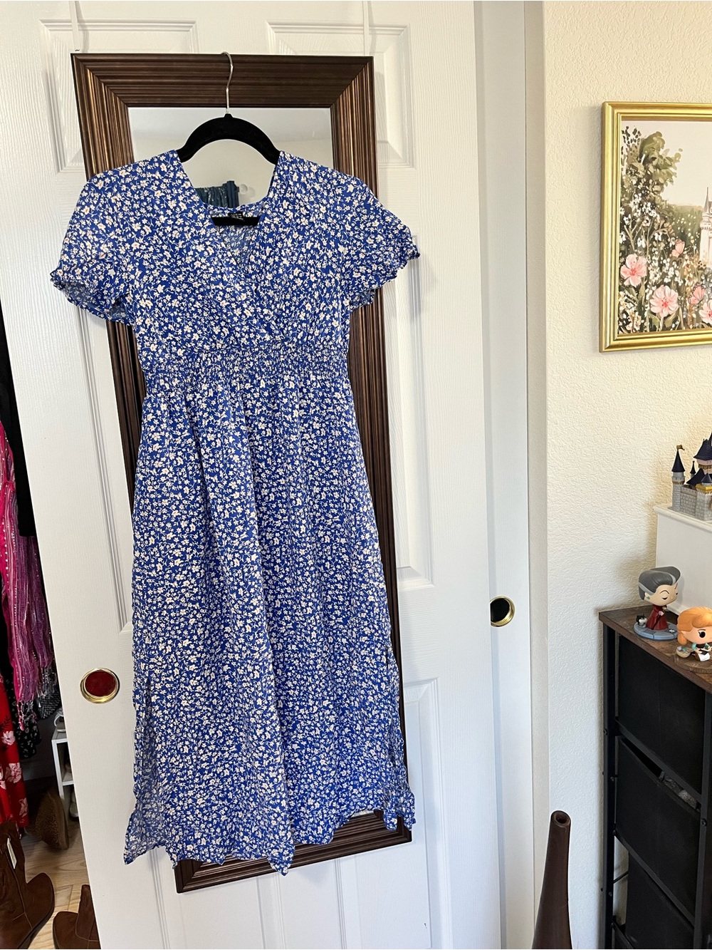 SHEIN white/blue floral dress